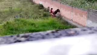 Crazy duo was caught on gauze while drilling in a public place, during the day