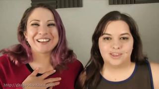 Huge lesbos, Gia Enjoy and Sydney Yells are pawing each other in front of the camera