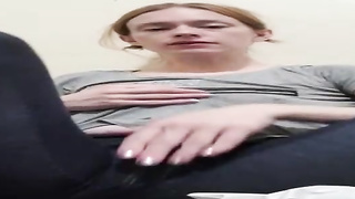 Thrilled light-haired is shrieking while jerking on webcam and getting prepared for an heavy ejaculation