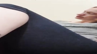 Thrilled light-haired is shrieking while jerking on webcam and getting prepared for an heavy ejaculation