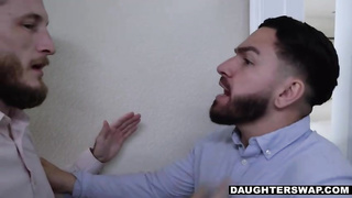 Salami luving, teenie whores are getting on all fours on the floor while providing fellatios to their step- parent