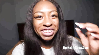 Kokohontas has a glamorous grin, peculiarly when she is about to get fingerblasted, until she blows a load