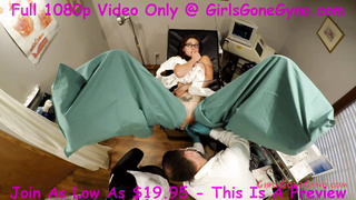 Bashful nubile, Donna Leigh loves the way her gynecologist is petting her cooter in his office