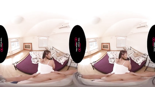 Cool dark haired with fat hooters is drilling a pizza delivery dude, instead of providing him tips