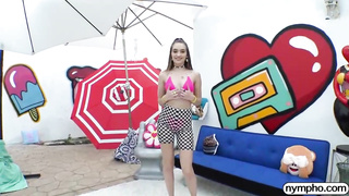 Sera Ryder is holding her gams raised high while getting tucked with a rock rock-hard wood