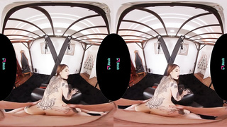 Jackie Ohh is yelling during an astounding VR bang-out sesh, because she is about to jism