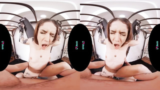 Jackie Ohh is yelling during an astounding VR bang-out sesh, because she is about to jism