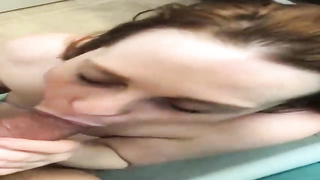 Whorey damsel is frequently gargling her step- stepbro's pecker and getting it from the back