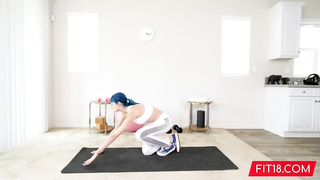 Nasty female with blue hair, Jewelz Blu had casual lovemaking with her private trainer, the other day