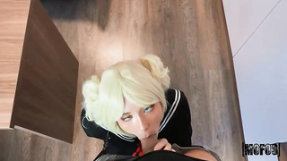 Rectal fuck-fest lovin’ honey is dressed in her costume play costume while getting her daily dosage of plumb