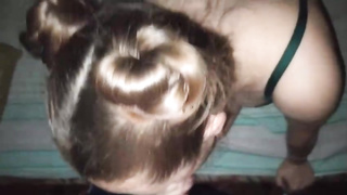 Russian female is anxiously deep-throating her greatest pal's trunk, to make him pour out from gusto