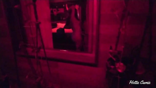 I record a magnificent damsel from the guest room window as she milks.