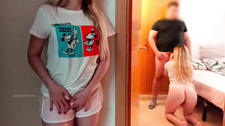 Spanish towheaded is fumbling her gash while privately eyeing her homies nailing like naughty beasts