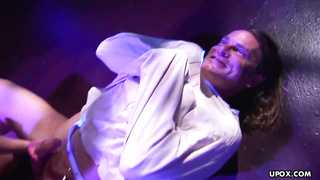 Eva Angelina is massaging her nub while getting torn up from the back, the way she always wished