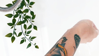 Showering asian masturbates and spreads pussy