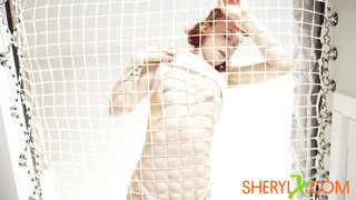 Sheryl X - Thru the mesh you can witness my twat and breasts