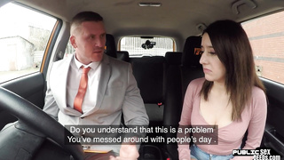 Spanish babe publicly riding before doggystyle