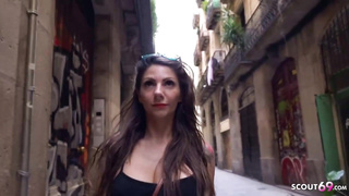 Super-Cute Brazilian brown-haired, Lily is having raunchy romp with a guy she has just faced