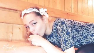 Uber-Cute school doll is inhaling chisels like a real professional, just because she enjoys doing it