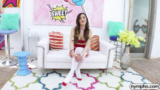 Small brown-haired in crimson undergarments, Serena Santos and her acquaintance, Natalie Brooks like casual intercourse