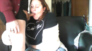 Lush Super-Cute Lady Inhales Bf's Shaft