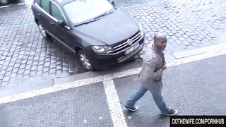 Catrine is cuckolding her bf with a dark-hued fellow and making him slurp her up