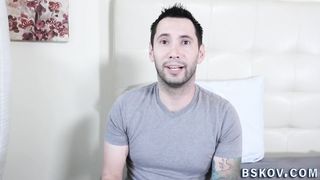 Tatted up stunner gets boned