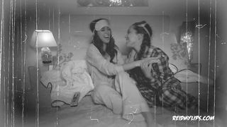 Jenna Sativa Absorbs Riley Reid Vulva in this Halloween Sleepover
