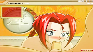 Animation nymph with crimson hair, Lara Obscene is having rectal hump with one of her homies