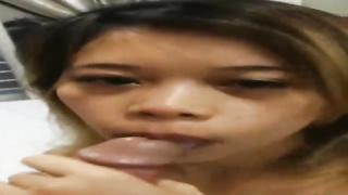 Spunky honey with a tat on her lower back is getting screwed in front of the camera