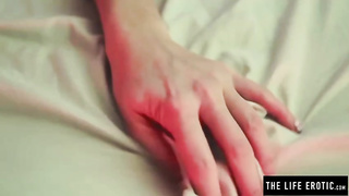 Crimson haired stunner is frigging her moist twat on webcam, and squealing from gusto while nutting