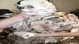 Giant hoe got enormously thrilled while her colleague was adorning her with lots of cake