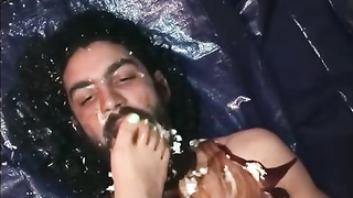 Domme is prepared to have joy with her victim, right after she frosts him with chocolate