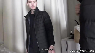 Smallish breasted honey, Stasia Si is getting banged in front of her bf, for cash