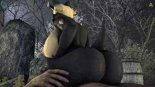 Animation characters are drilling like naughty and yelling from delight during highly heavy ejaculations