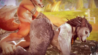 Animation characters are drilling like naughty and yelling from delight during highly heavy ejaculations