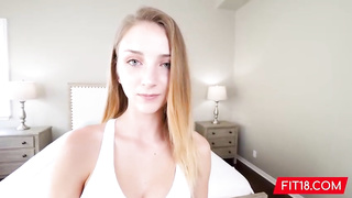 Slender light-haired prick teaser, Macy Meadows truly loves to have romp in front of the camera