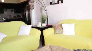 Huge-Chested sandy-haired cougar, Gabby is providing a deep oral to Chad and listening to his groans