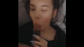 Unexperienced nubile is deep throating spear in a POINT OF VIEW fashion and listening to her accomplice's screams and breathes