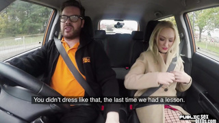 Big ass scot publicly riding driving instructor