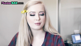 Lesbian babes fingering and pussylicking on set after bts interviews