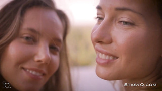 Danica and Katya are exquisite towheaded honeys who like to get bare and fondle each other