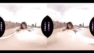 PORNBCN VR 4K - Young first-timer plumbing in the outdoor public pool Mia Navarro virtual reality 180 THREE DIMENSIONAL POINT OF VIEW