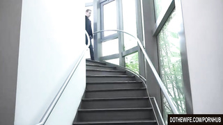 Black boy got a deep, humid bj from a white nymph, in fron of her accomplice