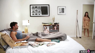 Whorey stunner is providing fuckfest lessons to her step- bro and training him to please femmes