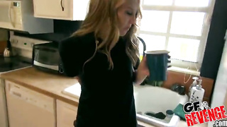 Blue saw honey is getting down on all fours in front of her golf professor and providing him a bj