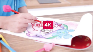 Smallish jugged teenie dark haired is squealing while getting porked rock-hard, instead of inspecting for examinations