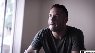 Buxomy towheaded is pounding a married boy in front of his wifey, late at night