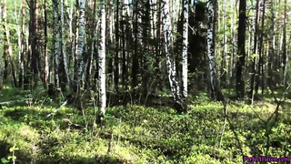 Insane black-haired got corded up in the nature and boinked from the back, the other day