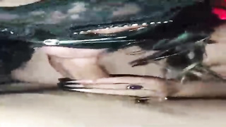 Mexican mature is dressed in a mask while deepthroating a rock rock-hard man-meat like a professional